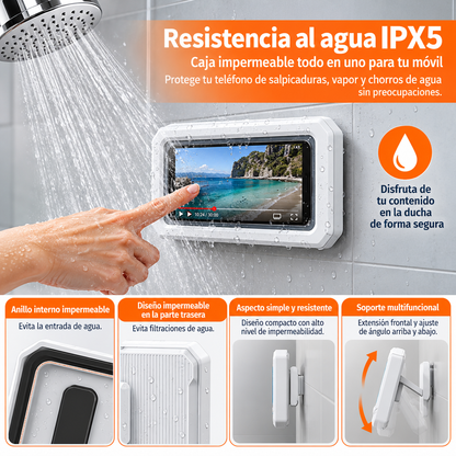 Soporte Impermeable 360° para Teléfono en la Ducha 